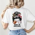 Mom Of Ballers Messy Bun Football Mom Baseball Mom Of Both Premium Tri-Blend Women's T-Shirt Back Print Mom Of Ballers Messy Bun Football Mom Baseball Mom Of Both Premium Tri-Blend Women's T-Shirt Back Print