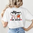 Mom Of Both Basketball Baseball Mom Women's T-Shirt Back Print Mom Of Both Basketball Baseball Mom Women's T-Shirt Back Print