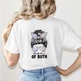Mom Of Both Volleyball And Baseball Mom For Women Messy Bun Women's T-Shirt Back Print