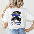 Nicaraguan Baseball Mom Nicaragua Flag Baseball Girl Women's T-Shirt Back Print