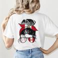 Peruvian Baseball Mom Peru Flag Baseball Girl Women's T-Shirt Back Print