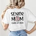 Proud Senior Baseball Mom Senior 2024 Class Leopard Game Day Raglan Baseball Tee Women's T-Shirt Back Print Proud Senior Baseball Mom Senior 2024 Class Leopard Game Day Raglan Baseball Tee Women's T-Shirt Back Print