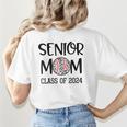 Proud Senior Baseball Mom Senior 2024 Class Leopard Game Day Women's T-Shirt Back Print Proud Senior Baseball Mom Senior 2024 Class Leopard Game Day Women's T-Shirt Back Print