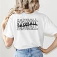 Retro Baseball Mama Groovy Baseball Mom Women's T-Shirt Back Print