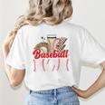Retro Coffee Baseball Mama Mother's Day Baseball Mom Premium Women's T-Shirt Back Print Retro Coffee Baseball Mama Mother's Day Baseball Mom Premium Women's T-Shirt Back Print