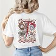 Retro Groovy Baseball Mama Baseball Mom Lover Women's T-Shirt Back Print