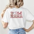 Retro Tball Mama Art Baseball Mom Softball Women's T-Shirt Back Print