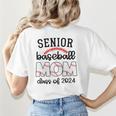 Senior Baseball Mom Class Of 2024 High School College Sports Women's T-Shirt Back Print Senior Baseball Mom Class Of 2024 High School College Sports Women's T-Shirt Back Print