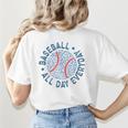 Spring 2024 Season Cute Baseball Mom All Day Everyday Women's T-Shirt Back Print Spring 2024 Season Cute Baseball Mom All Day Everyday Women's T-Shirt Back Print