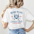 Spring 2024 Season Cute Baseball Mom Home Plate Social Club Women's T-Shirt Back Print