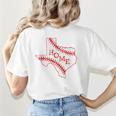 Vintage Texas State Map Home Baseball Lover Baseball Mom Women's T-Shirt Back Print