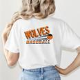 Wolves Baseball Team Baseball Mom Wolf Sports School Spirit Women's T-Shirt Back Print Wolves Baseball Team Baseball Mom Wolf Sports School Spirit Women's T-Shirt Back Print