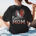 Ball Mom Football Baseball Mom Women's T-Shirt Back Print Ball Mom Football Baseball Mom Women's T-Shirt Back Print