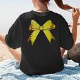 Baseball Bow Baseball Mom Women Baseball Mama Women's T-Shirt Back Print Baseball Bow Baseball Mom Women Baseball Mama Women's T-Shirt Back Print
