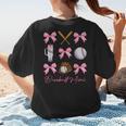Baseball Mimi Era Bows Baseball Mom Women Women's T-Shirt Back Print