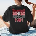 Baseball Mom Since 1981 Women's T-Shirt Back Print