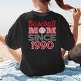 Baseball Mom Since 1990 Women's T-Shirt Back Print Baseball Mom Since 1990 Women's T-Shirt Back Print