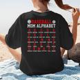 Baseball Mom Alphabet Parent Mama Player Game Sport Fan Women's T-Shirt Back Print Baseball Mom Alphabet Parent Mama Player Game Sport Fan Women's T-Shirt Back Print