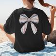 Baseball Mom Coquette Bow Baseball Mama Women's T-Shirt Back Print