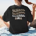 Baseball Mom Distressed Vintage Sports Player Calls Me Mom Women's T-Shirt Back Print