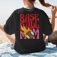 Baseball Mom Game Day Trendy Pink Leopard Mama Women's T-Shirt Back Print Baseball Mom Game Day Trendy Pink Leopard Mama Women's T-Shirt Back Print