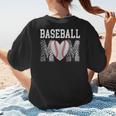 Baseball Mom Heart Sports Mom Women's T-Shirt Back Print Baseball Mom Heart Sports Mom Women's T-Shirt Back Print