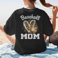 Baseball Mom Leopard Heart Matching Family Women's T-Shirt Back Print Baseball Mom Leopard Heart Matching Family Women's T-Shirt Back Print