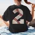 Baseball Mom Baseball Parent Number Two Baseball Gear 2 Women's T-Shirt Back Print