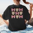 Baseball Mom Sister Tween Teen Girl Girly Pink Bow Preppy Women's T-Shirt Back Print