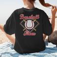 Baseball Mom T-Ball Mom Little League Mom Apparel Women's T-Shirt Back Print