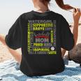 Baseball Mom Traits For Great Mothers Grey And Yellow Women's T-Shirt Back Print Baseball Mom Traits For Great Mothers Grey And Yellow Women's T-Shirt Back Print