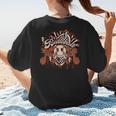 Baseball Mom Vintage Retro Groovy Sport Fan Mother Day Women's T-Shirt Back Print