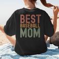 Best Baseball Mom Sports Cute Moms Day Women's T-Shirt Back Print