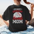 Beware Serious Baseball Mom Game Cheerleading Family Women's T-Shirt Back Print Beware Serious Baseball Mom Game Cheerleading Family Women's T-Shirt Back Print