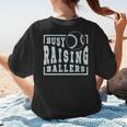 Busy Raising Ballers Graphic For Baseball Moms Women's T-Shirt Back Print