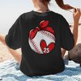 Custom Baseball Mom Number 25 Heart For Mom Mommy Women's T-Shirt Back Print Custom Baseball Mom Number 25 Heart For Mom Mommy Women's T-Shirt Back Print