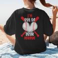 Cute Baseball Mom Out Of Your League Mommy Sports Players Women's T-Shirt Back Print