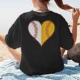 Cute Love Baseball Fast Pitch Softball Heart Baseball Mom Women's T-Shirt Back Print Cute Love Baseball Fast Pitch Softball Heart Baseball Mom Women's T-Shirt Back Print