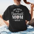 Don't Make Me Use My Baseball Mom Voice Women's T-Shirt Back Print Don't Make Me Use My Baseball Mom Voice Women's T-Shirt Back Print