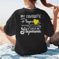My Favorite Player Calls Me Stepmom Softball Baseball Mom Women's T-Shirt Back Print My Favorite Player Calls Me Stepmom Softball Baseball Mom Women's T-Shirt Back Print