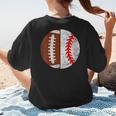 Football Baseball Player Football Baseball Mom Women's T-Shirt Back Print