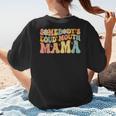 Groovy Somebody's Loud Mouth Mama Baseball Mom Mother's Day Women's T-Shirt Back Print