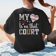 My Heart Is On That Court Baseball Player Baseball Mom Women's T-Shirt Back Print My Heart Is On That Court Baseball Player Baseball Mom Women's T-Shirt Back Print