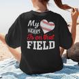 My Heart Is On That Field Baseball Player Baseball Mom Women's T-Shirt Back Print My Heart Is On That Field Baseball Player Baseball Mom Women's T-Shirt Back Print