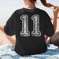 Jersey Number 11 T-Shirt Football Eleven Number Baseball Mom Women's T-Shirt Back Print Jersey Number 11 T-Shirt Football Eleven Number Baseball Mom Women's T-Shirt Back Print