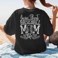 Living That Baseball Mom Life Sporty Humor Women's T-Shirt Back Print
