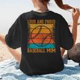 Loud And Proud Baseball Mom Vibrant Colorful Stripe Women's T-Shirt Back Print Loud And Proud Baseball Mom Vibrant Colorful Stripe Women's T-Shirt Back Print