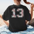 Lucky Number 13 Baseball Mom Baseball Number 13 Lucky 13 Women's T-Shirt Back Print Lucky Number 13 Baseball Mom Baseball Number 13 Lucky 13 Women's T-Shirt Back Print