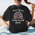 Moms Against Baseball Pants Baseball Mom Rainbow Women's T-Shirt Back Print Moms Against Baseball Pants Baseball Mom Rainbow Women's T-Shirt Back Print