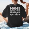 Moms Against White Baseball Pants For Baseball Moms Women's T-Shirt Back Print